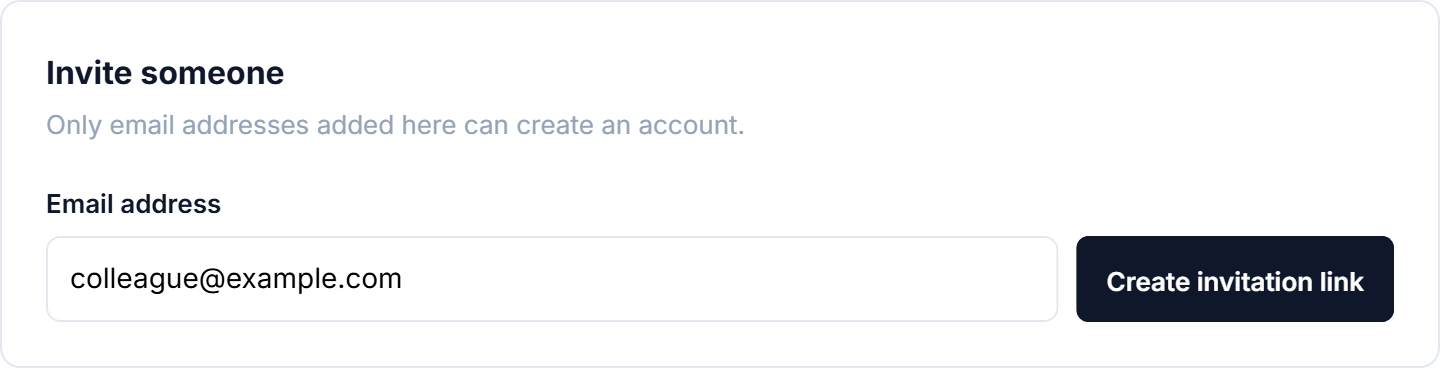 Settings → Access, where you invite someone by email